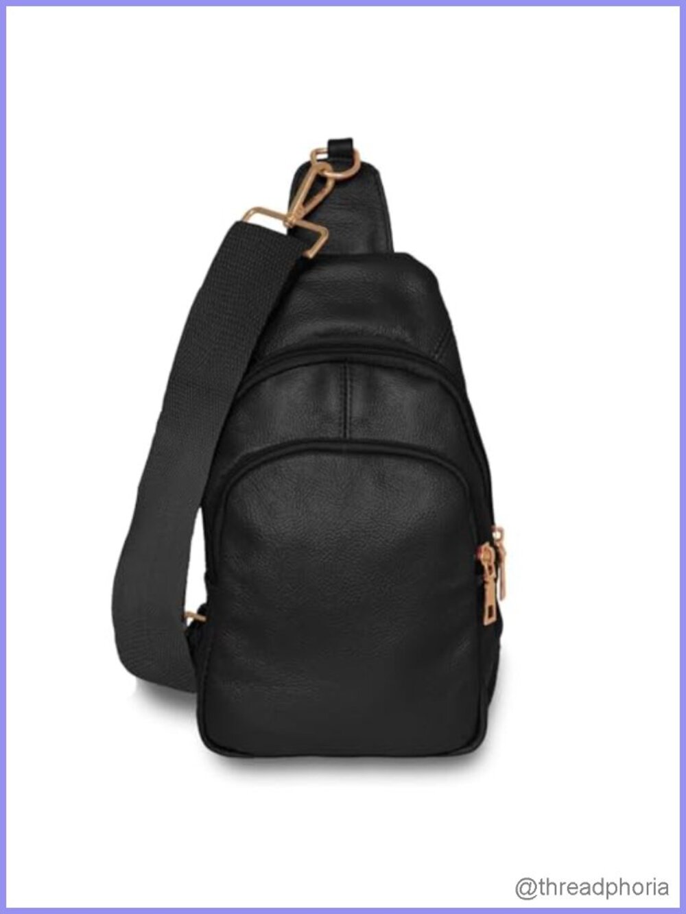 Vegan Leather Sling Bag for Women - Adjustable Strap Crossbody for Travel